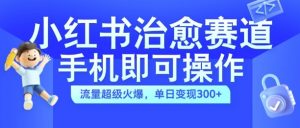 小红书治愈视频赛道,手机即可操作,流量超级火爆,单日变现300+【揭秘】-八爪鱼资源库