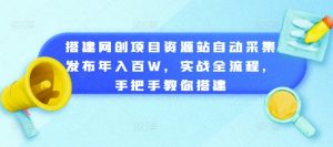搭建网创项目资源站自动采集发布年入百W,实战全流程,手把手教你搭建【揭秘】-八爪鱼资源库