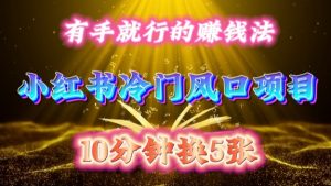 每天 10 分钟,小红书冷门风口项目开启,有手就行的搬运赚钱法,小白日入500 +【揭秘】-八爪鱼资源库