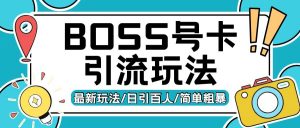 Boss直聘流量卡引流变现玩法，日引200+创业粉【揭秘】-八爪鱼资源库