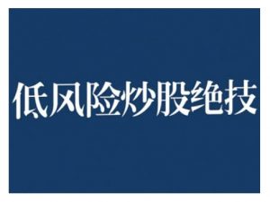 2024低风险股票实操营，低风险，高回报-八爪鱼资源库