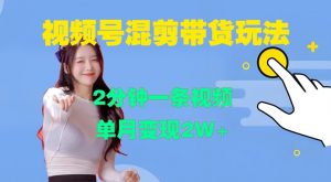 视频号混剪玩法,2分钟一条视频,单月变现2W+【揭秘】-八爪鱼资源库