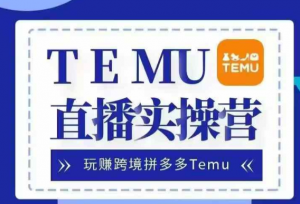 Temu直播实战营,玩赚跨境拼多多Temu,国内电商卷就出海赚美金-八爪鱼资源库