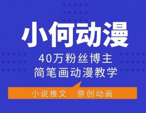 小何动漫简笔画动漫教学,40万粉丝博主课程,可做伙伴计划、分成计划、接广告等-八爪鱼资源库
