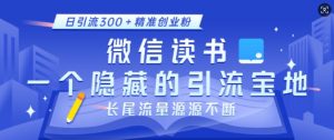微信读书，一个隐藏的引流宝地，不为人知的小众打法，日引流300+精准创业粉，长尾流量源源不断-八爪鱼资源库