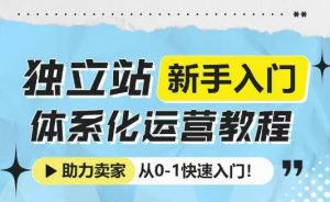独立站新手入门体系化运营教程,助力独立站卖家从0-1快速入门!-八爪鱼资源库