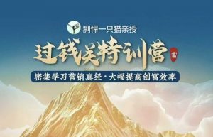 剽悍一只猫-过钱关特训营,学习营销真经 大幅度提高创富效率-八爪鱼资源库