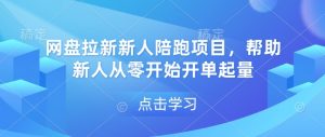 网盘拉新新人陪跑项目,帮助新人从零开始开单起量-八爪鱼资源库