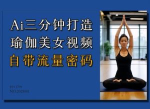 Ai3分钟打造瑜伽美女视频，自带流量密码-八爪鱼资源库