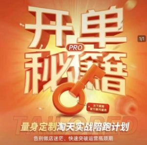 淘宝开单秘籍PRO,量身定制淘天实战陪跑计划,告别做店迷茫、快速突破运营瓶颈期-八爪鱼资源库