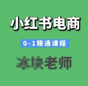 小红书电商0-1精通课程,小红书开店必学课程-八爪鱼资源库