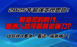 2025年最强变现思路,割韭菜的时代, 普通人如何翻身做镰刀?【揭秘】-八爪鱼资源库