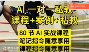 AI指令实战课,课程+案例,80节AI实战课程,笔记指令随意享用,课程指令随意享用-八爪鱼资源库