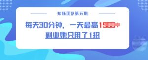副业她只用了1招,每天30分钟,无脑二创,一天最高1.5k-八爪鱼资源库