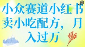小众赛道小红书卖小吃配方，操作简单，月入过W-八爪鱼资源库