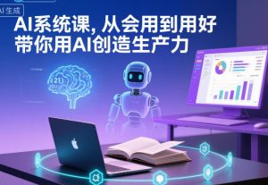 AI系统课,从会用到用好,带你用AI创造生产力-八爪鱼资源库