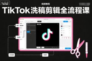 TikTok洗稿剪辑全流程课,PR洗稿剪辑全流程,TK洗稿运营课-八爪鱼资源库